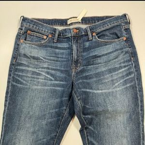 NWOT Madewell Womens Slim Boyjean Denim Jeans 27" Inseam Dark Wash Size 31